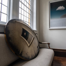 Load image into Gallery viewer, Aged Blue Round Convex Mirror